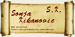 Sonja Kikanović vizit kartica